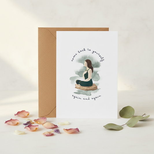 Heart Yoga Greeting Card