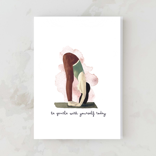 Forward Fold Yoga - Greeting Card