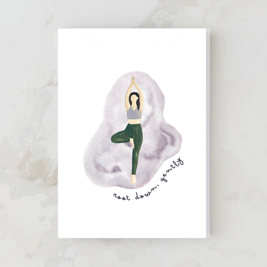 Tree Yoga Pose - Greeting Card