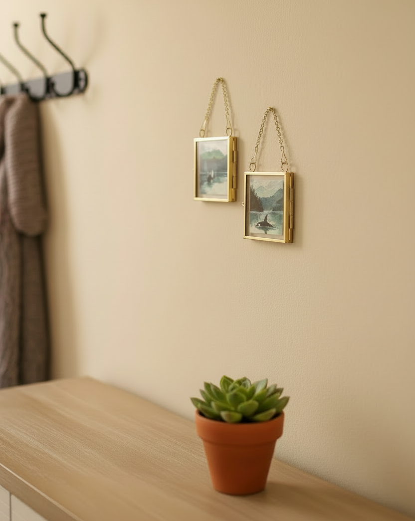 Orca Miniature Original Watercolour — Framed Set of Two (Floating Frame)