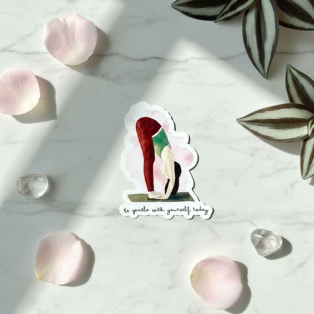 Forward Bend Yoga Vinyl Sticker