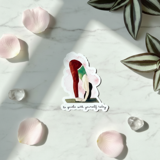 Forward Bend Yoga Vinyl Sticker