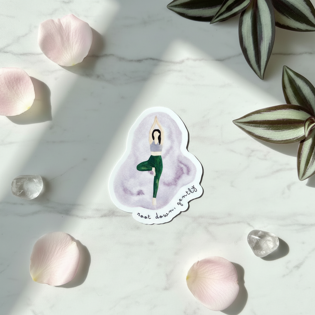 Tree Pose Vinyl Sticker