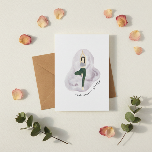 Tree Yoga Greeting Card